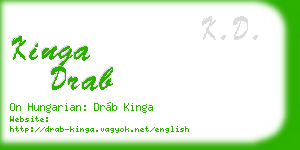 kinga drab business card